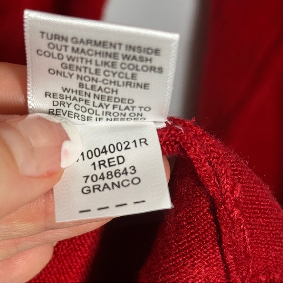 One World Red Ruffle Front Longline Tunic Dress Festive Romantic Style L - Picture 8 of 9